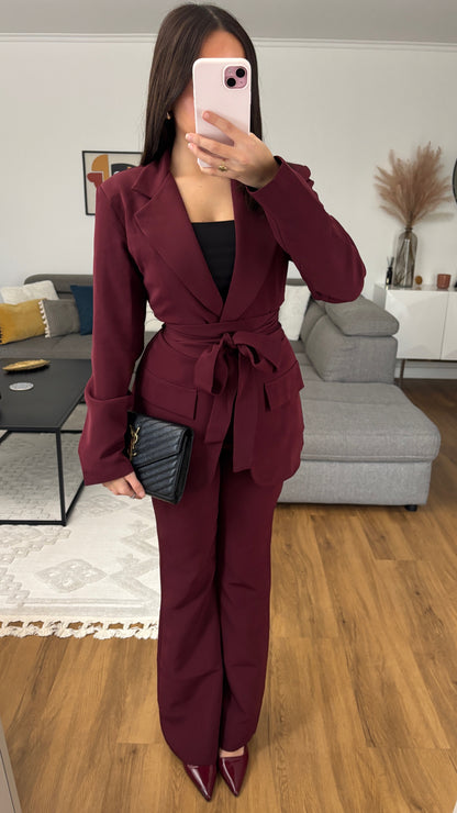 Ensemble blazer bordeaux