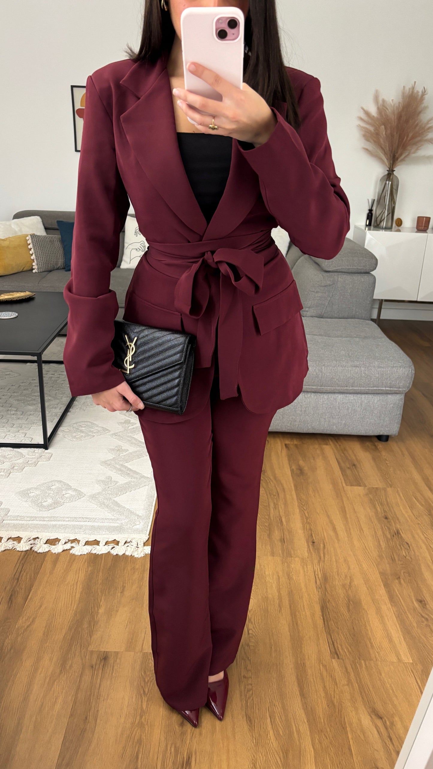 Ensemble blazer bordeaux